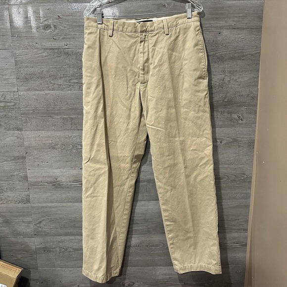 Banana Republic Gavin Fit Chino Dress Pants Men 32x30 Straight Fit Khaki Tan - Picture 1 of 9
